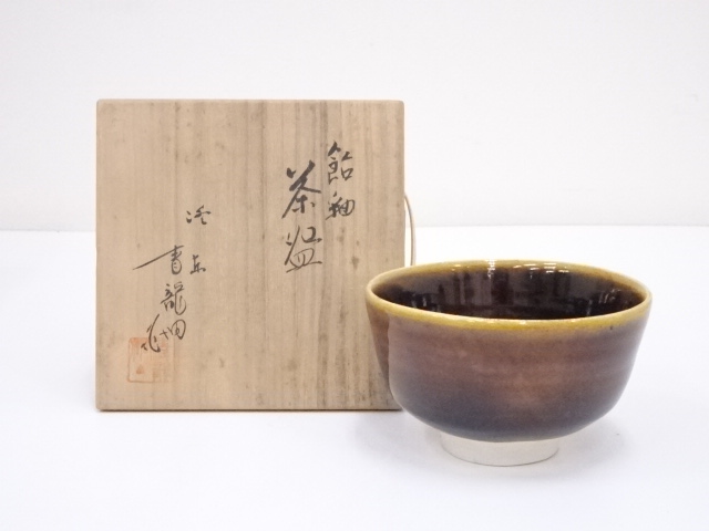 JAPANESE TEA CEREMONY / TEA BOWL CHAWAN / CARAMELGLAZE